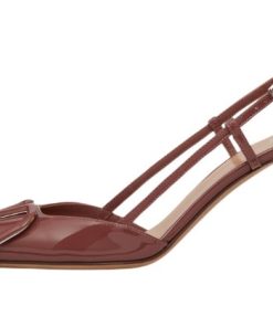 D?COLLET? SLINGBACK VLOGO SIGNATURE IN VERNICE 80MM