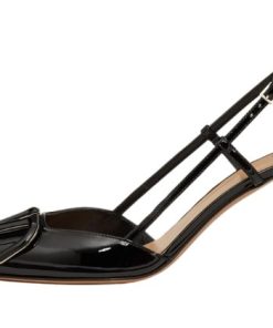 D?COLLET? SLINGBACK VLOGO SIGNATURE IN VERNICE 80MM
