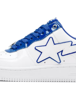 Patent Leather White Blue