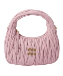 Alabasterrosa-Nappa-Leder-Hobo 20cm