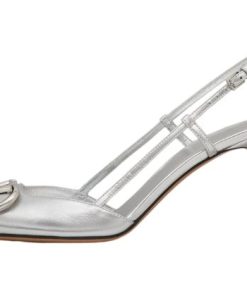 D?COLLET? SLINGBACK VLOGO SIGNATURE IN NAPPA LAMINATA 80MM