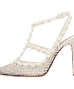 D?COLLET? ROCKSTUD IN RETE CON CINTURINI E BORCHIE IN TONO 100MM