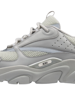 Dior gray technical mesh and smooth calfskin