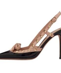 D?COLLET? SLINGBACK ROCKSTUD BOW IN VERNICE 100MM