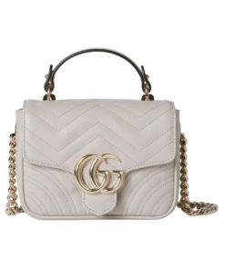 GG Marmont Mini-Tote Hellgrau 17cm