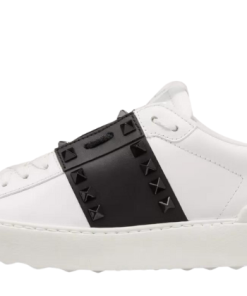 Rockstud calfskin sneakers
