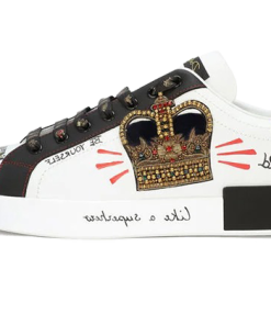 Portofino sneakers in printed nappa calfskin with patch White