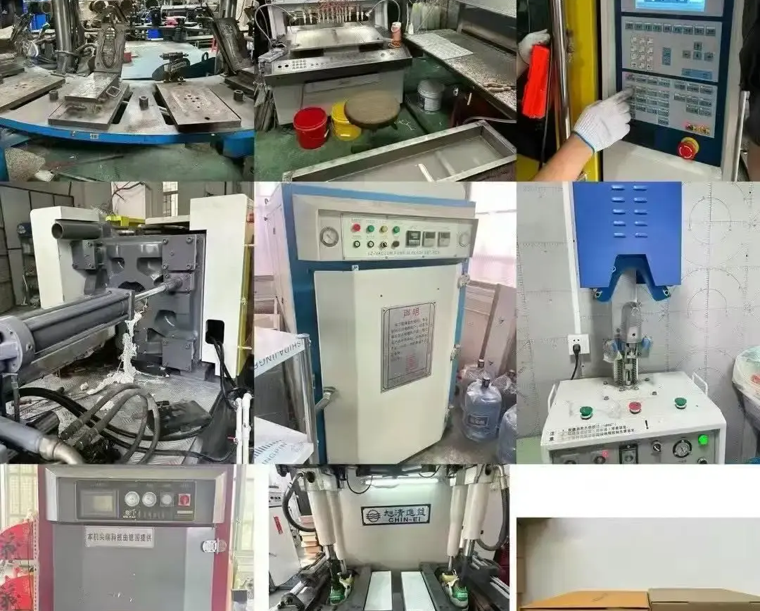 Factory equipment collage