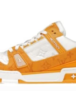 Trainer Yellow Monogram Denim White