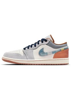 Air Jordan1 Low SE "Phantom Repaired Denim Swoosh"