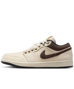 Air Jordan 1 Low Premium "Pale Ivory & Baroque Brown"