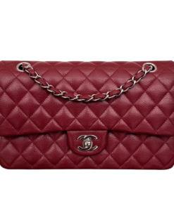 11.12 Bordeaux Caviar Mit silberner Hardware 25.5 cm